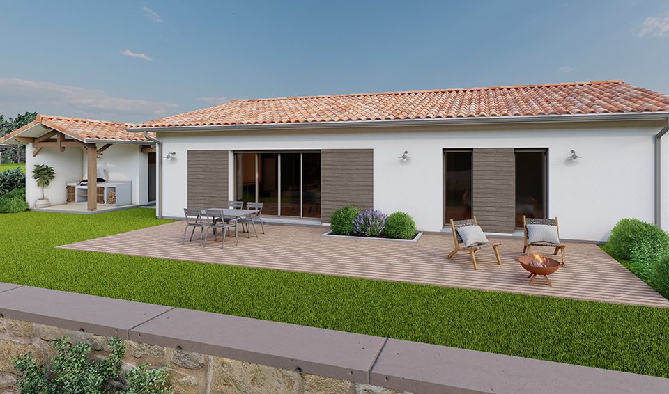 Terrasse et cuisine d'été