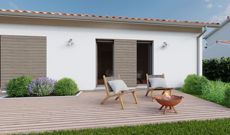 2 chambres avec vue sur terrasse