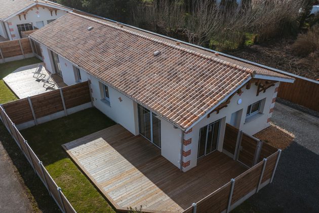 Réalisation Alpha constructions à Lège Cap Ferret : 4 Maisons de 52 m² avec 2 chambres