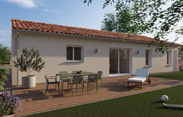 votre maison de 100m2 sur un terrain de 1600m2 sur la commune de Brive-la-Gaillarde au prix de 295000&euro; avec Alpha Constructions