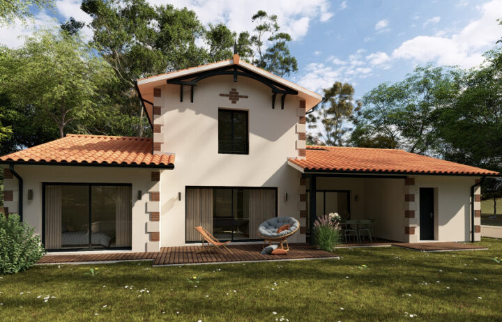 votre maison de 132m2 sur un terrain de 1350m2 sur la commune de Carcans au prix de 595000&euro; avec Alpha Constructions