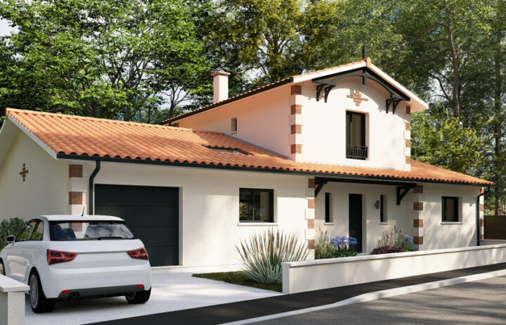 votre maison de 132m2 sur un terrain de 1350m2 sur la commune de Carcans au prix de 595000&euro; avec Alpha Constructions