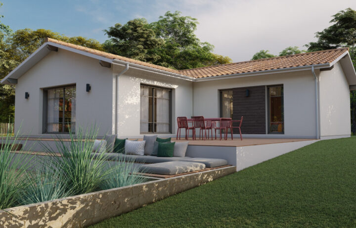 votre maison de 90m2 sur un terrain de 2140m2 sur la commune de Castelnau-Montratier au prix de 222800&euro; avec Alpha Constructions