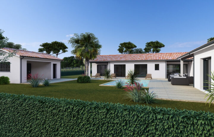 votre maison de 195m2 sur un terrain de 2580m2 sur la commune de Clam au prix de 450000&euro; avec Alpha Constructions