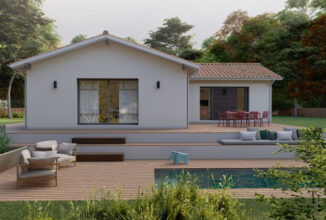 votre maison de 90m2 sur un terrain de 2000m2 sur la commune de Groléjac au prix de 206900&euro; avec Alpha Constructions