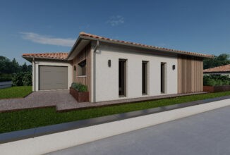 votre maison de 60m2 sur un terrain de 396m2 sur la commune de Grézac au prix de 193900&euro; avec Alpha Constructions