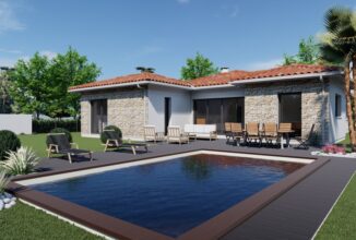 votre maison de 165m2 sur un terrain de 763m2 sur la commune de Grézac au prix de 405500&euro; avec Alpha Constructions