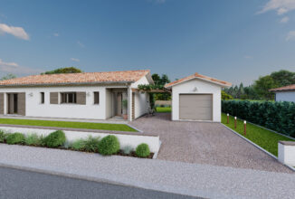 votre maison de 68m2 sur un terrain de 550m2 sur la commune de Gémozac au prix de 170000&euro; avec Alpha Constructions
