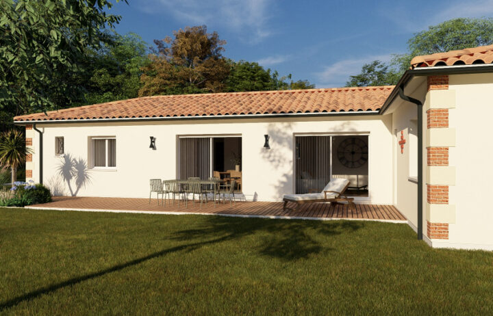 votre maison de 112m2 sur un terrain de 625m2 sur la commune de Hourtin au prix de 452500&euro; avec Alpha Constructions