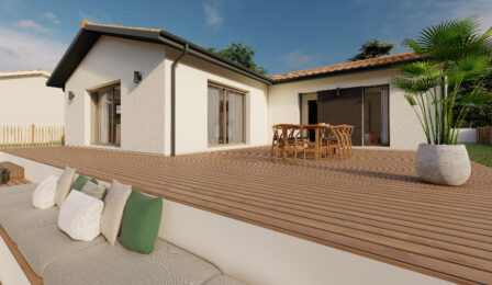 votre maison de 100m2 sur un terrain de 2000m2 sur la commune de Lalbenque au prix de 255360&euro; avec Alpha Constructions