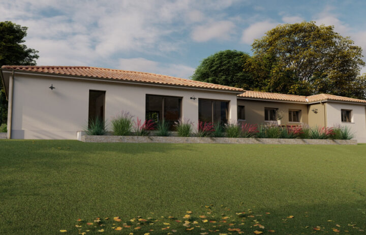 votre maison de 128m2 sur un terrain de 677m2 sur la commune de Léognan au prix de 467700&euro; avec Alpha Constructions