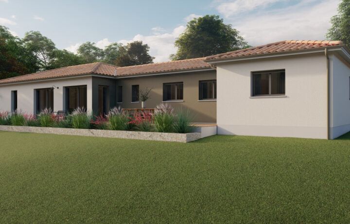 votre maison de 128m2 sur un terrain de 677m2 sur la commune de Léognan au prix de 467700&euro; avec Alpha Constructions