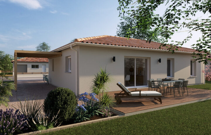 votre maison de 90m2 sur un terrain de 1300m2 sur la commune de Monflanquin au prix de 190500&euro; avec Alpha Constructions