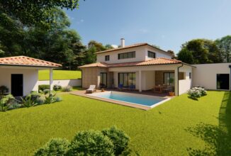 votre maison de 197m2 sur un terrain de 2650m2 sur la commune de Notre-Dame-de-Sanilhac au prix de 495500&euro; avec Alpha Constructions