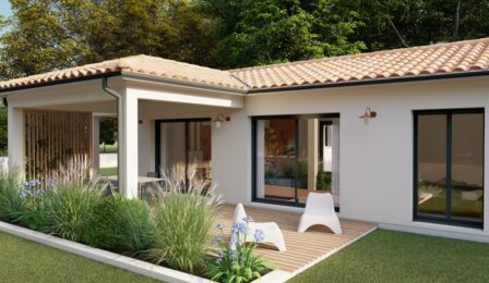 votre maison de 104m2 sur un terrain de 1295m2 sur la commune de Notre-Dame-de-Sanilhac au prix de 258000&euro; avec Alpha Constructions