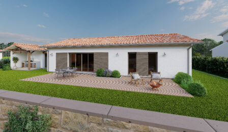 votre maison de 90m2 sur un terrain de 1100m2 sur la commune de Nègrepelisse au prix de 228000&euro; avec Alpha Constructions