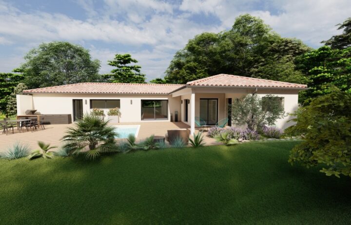votre maison de 130m2 sur un terrain de 1090m2 sur la commune de Pons au prix de 300000&euro; avec Alpha Constructions