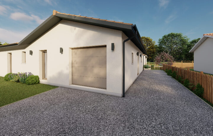 votre maison de 100m2 sur un terrain de 800m2 sur la commune de Portets au prix de 288667&euro; avec Alpha Constructions