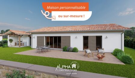 votre maison de 90m2 sur un terrain de 800m2 sur la commune de Portets au prix de 273413&euro; avec Alpha Constructions