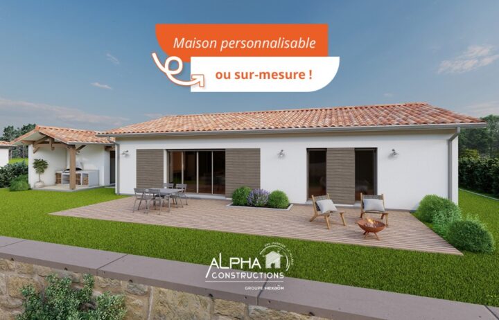 votre maison de 90m2 sur un terrain de 800m2 sur la commune de Portets au prix de 273413&euro; avec Alpha Constructions
