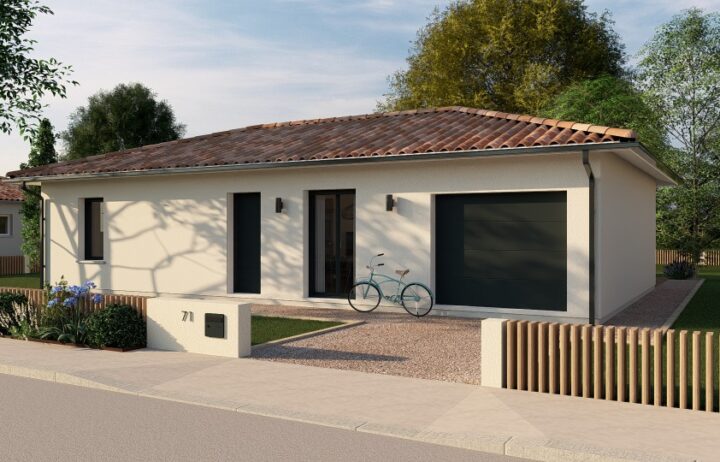 votre maison de 100m2 sur un terrain de 800m2 sur la commune de Portets au prix de 268306&euro; avec Alpha Constructions