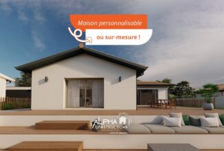 votre maison de 100m2 sur un terrain de 800m2 sur la commune de Portets au prix de 288667&euro; avec Alpha Constructions