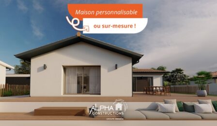 votre maison de 100m2 sur un terrain de 800m2 sur la commune de Portets au prix de 288667&euro; avec Alpha Constructions