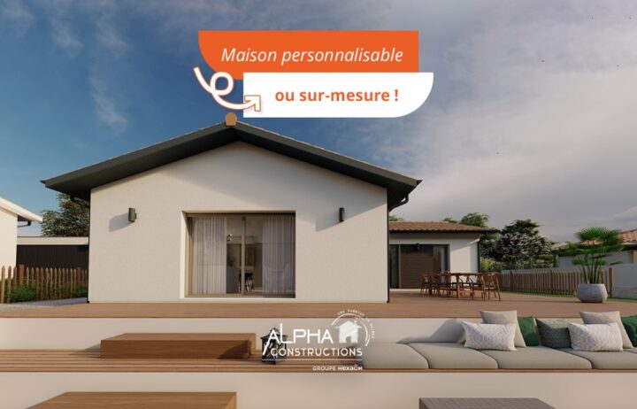 votre maison de 100m2 sur un terrain de 800m2 sur la commune de Portets au prix de 288667&euro; avec Alpha Constructions