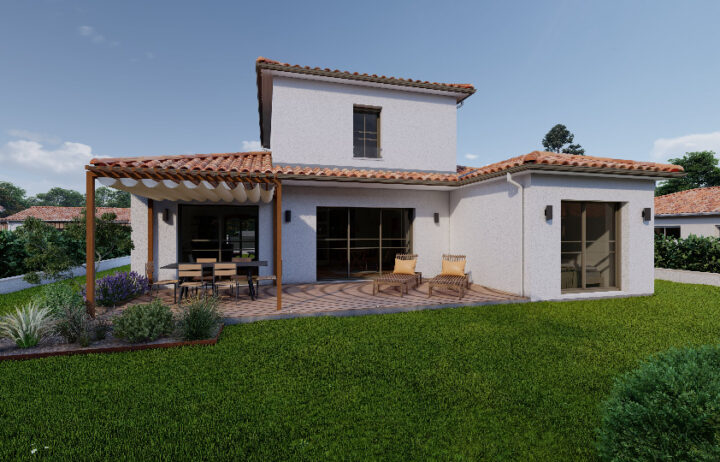 votre maison de 110m2 sur un terrain de 212m2 sur la commune de Pugnac au prix de 260000&euro; avec Alpha Constructions