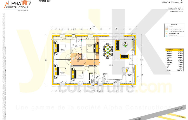 votre maison de 100m2 sur un terrain de 850m2 sur la commune de Saint-André-de-Cubzac au prix de 235000&euro; avec Alpha Constructions