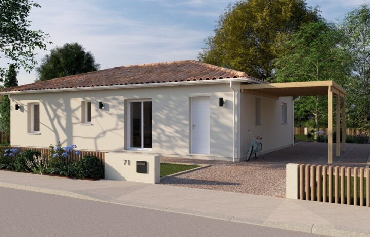 votre maison de 90m2 sur un terrain de 900m2 sur la commune de Saint-André-de-Cubzac au prix de 260000&euro; avec Alpha Constructions