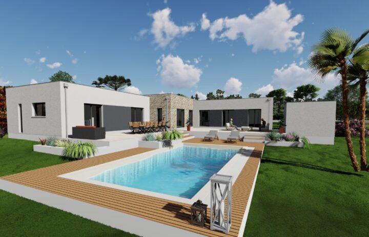 votre maison de 180m2 sur un terrain de 2200m2 sur la commune de Saint-Germain-de-Vibrac au prix de 420000&euro; avec Alpha Constructions