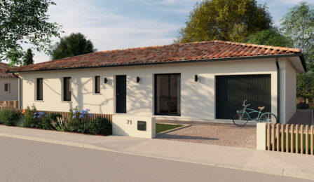votre maison de 110m2 sur un terrain de 790m2 sur la commune de Saint-Germain-du-Puch au prix de 315000&euro; avec Alpha Constructions