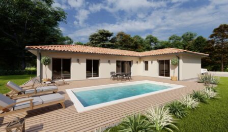 votre maison de 120m2 sur un terrain de 525m2 sur la commune de Saint-Pierre-d&rsquo;Aurillac au prix de 307410&euro; avec Alpha Constructions
