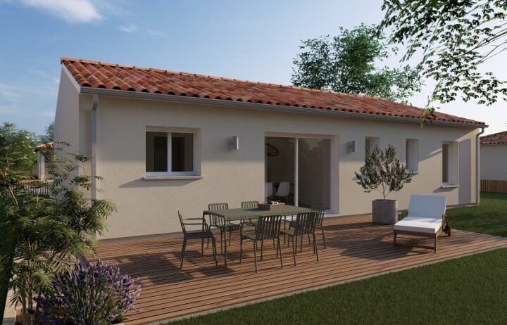 votre maison de 80m2 sur un terrain de 1390m2 sur la commune de Saint-Pierre-de-Mons au prix de 215100&euro; avec Alpha Constructions