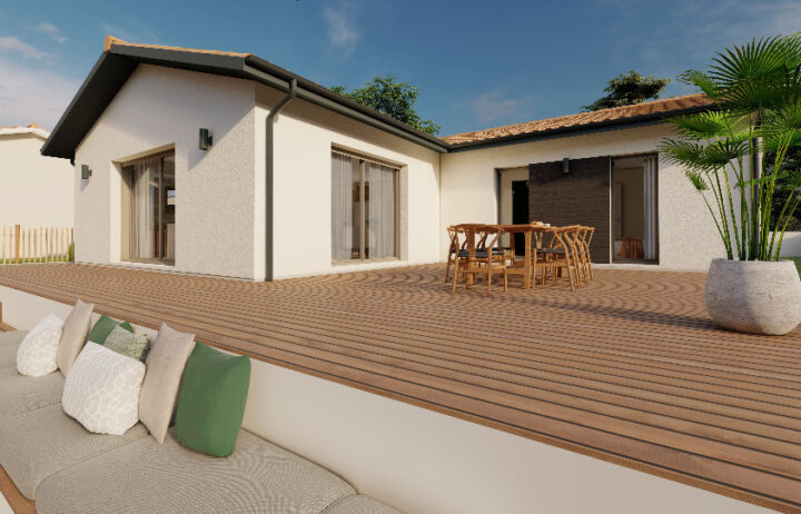 votre maison de 115m2 sur un terrain de 1060m2 sur la commune de Saint-Savin au prix de 321000&euro; avec Alpha Constructions