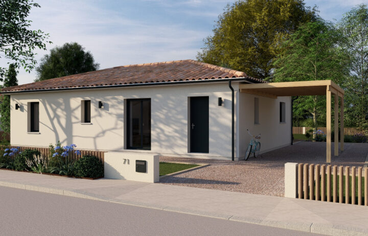 votre maison de 90m2 sur un terrain de 800m2 sur la commune de Sireuil au prix de 199460&euro; avec Alpha Constructions