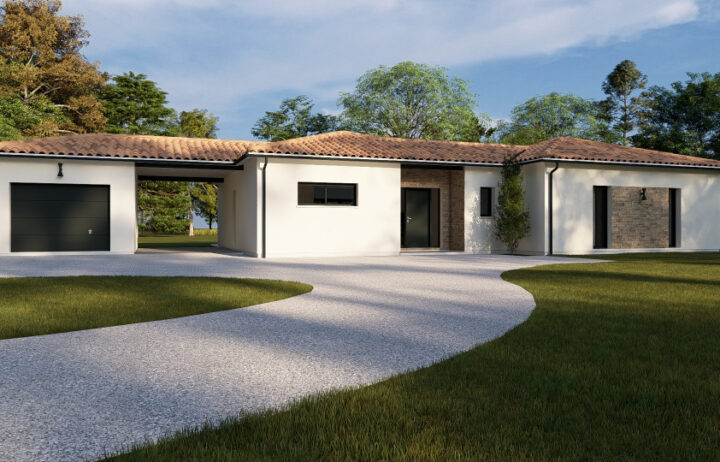 votre maison de 125m2 sur un terrain de 800m2 sur la commune de Triac-Lautrait au prix de 292500&euro; avec Alpha Constructions
