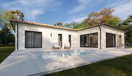 votre maison de 125m2 sur un terrain de 800m2 sur la commune de Triac-Lautrait au prix de 292500&euro; avec Alpha Constructions