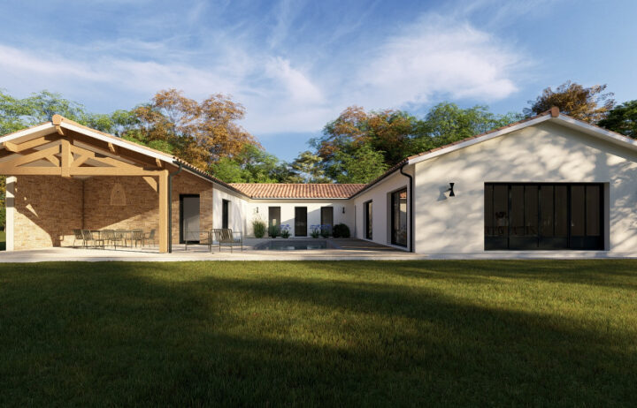votre maison de 231m2 sur un terrain de 1640m2 sur la commune de Villandraut au prix de 562500&euro; avec Alpha Constructions